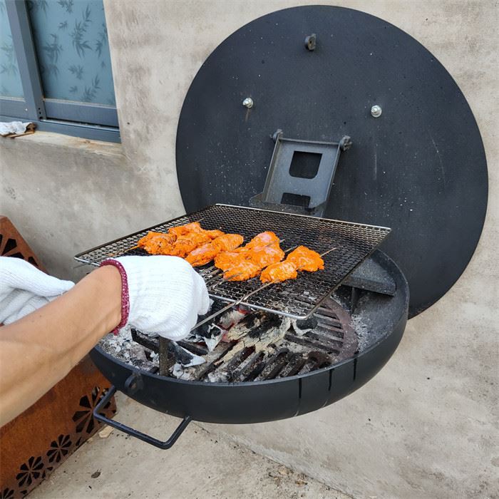 Sèk Fòm Mi Monte Patio Steel Barbecue Grill