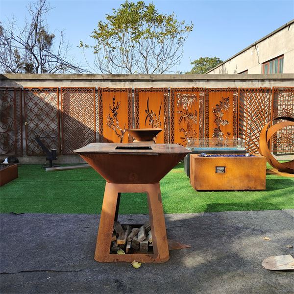 Corten Steel Barbecue dife Pits recho