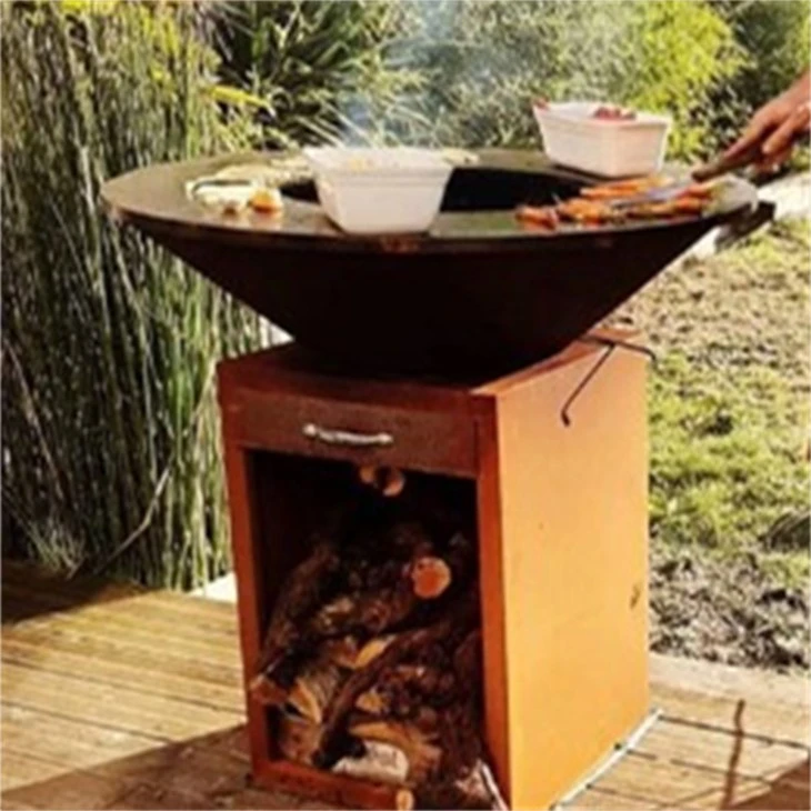 Nature Rusty Deyò Corten Steel Barbecue recho